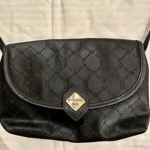 Vintage Nina Ricci Elegant Black Crossbody Bag